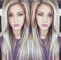 Love the color and the long layers Long Hair Trim, Layers Face Framing, Hair Blond, Hair Trim, Hair 2018, Side Bangs, Hair Color And Cut, Hairstyles Long