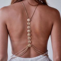 Add Some Extra Allure To Your Look With This Stunning Body Chain Necklace. Featuring Eye-Catching Medallion Pendants And Scalloped, Multi-Layered Chains That Wrap Around The Waist. Versatile, Can Be Worn In The Front Or Back. Adjustable Chain Closures On Both Top And Waist. O/S. Unleash Your Inner Bohemian Goddess With This Stunning Body Necklace. 100% New! Women's O/S Jewelry (Fits Up To 34" Waist) Material: Zinc Alloy Bundle + Save $$$ Style: Boho, Hippie, Body Jewelry, Bra Chain, Belly Chain, Jóias Body Chains, Body Necklace Chain, Backdrop Necklace, Body Necklace, Gold Body Chain, Chain Bra, Body Chains, Back Necklace, Chain Fashion