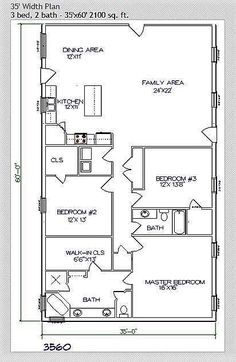 the floor plan for a two bedroom apartment with an attached kitchen and living room area