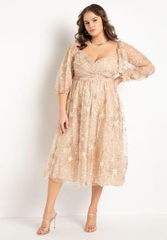 Ruched Bodice Novelty Sequin Dress | Eloquii Plus Size Graduation Outfit, Plus Size Elopement Dress, Taylor Swift Eras Tour Outfits, Sequin Dress Gold, Eras Tour Outfits, Eloquii Dress, Tour Outfits, Plus Size Cocktail Dresses, Gold Sequin Dress