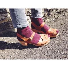 lotta from stockholm Natural Open Toe Clogs With Woven Sole, Open Toe Natural Clogs With Woven Sole, Wear Socks With Open Back Clogs?, Sezane Isabelle Clogs, Mountain Clothes, Vintage Clogs With Stacked Heel, Open Toe, Clogs Sandals