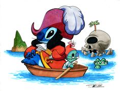 an image of a cartoon character in a boat