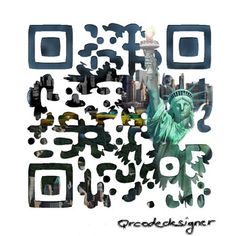 an image of the statue of liberty on a qr code