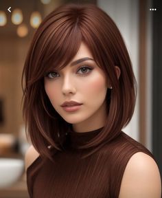 Copper Hair Color, Hair Color Auburn, Fall Hair, Bob Hairstyles, Medium Length Hair Styles, Hair Looks, Hair Lengths