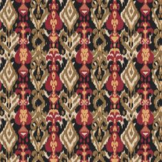 an abstract pattern with red, yellow and brown colors