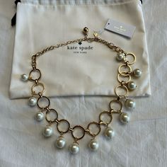 Kate Spade Staement Necklace New, Never Used Includes Dust Bag Maximum Approximate Length (Adjustable) 21” Retails $150 Luxury Kate Spade Necklaces For Women, Kate Spade Jewelry Necklace, Kate Spade Necklace, Shark Necklace, Beaded Statement Necklace, Station Necklace, Floral Necklace, Kate Spade Jewelry, Spade Jewelry