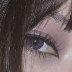 a woman's blue eye with long lashes