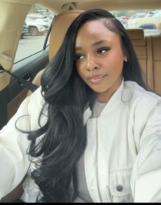 Side Part Sew In With Leave Out Layers, Traditional Sewin With Leave Out, Black Hair Straight Hairstyles, Long Layers Side Part, Side Part Leave Out, See In With Leave Out, Medium Length Side Part, 30 Inch Bussdown Middle Part, Sew In Black Women