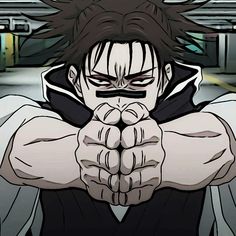 an anime character pointing his finger at the camera with one hand and two other hands behind him