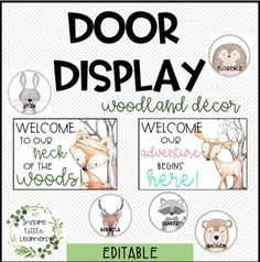 the door display for woodland animals