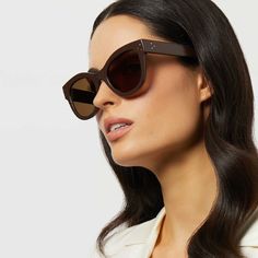 Classic and cool is the name of the game for our timeless Eva shades. Featuring a thick acetate frame with unique grommet and sidebar details, this new modern wayfarer is ready to be worn everywhere! Casual Brown Acetate Sunglasses, Trendy Brown Acetate Sunglasses, Modern Brown Acetate Cat Eye Sunglasses, Modern Brown Wayfarer Sunglasses, Trendy Brown Cat Eye Sunglasses For Everyday, Modern Brown Cat Eye Sunglasses With Uva Protection, Trendy Brown Cat Eye Sunglasses With Uva Protection, Brown Cat Eye Sunglasses With Uva Protection For Everyday, Brown Cat Eye Sunglasses With Uva Protection