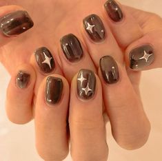 Acrylic Nail Designs Short, Nail Designs Short, Short Nails Design, Nail Designs Cute, Lily Nails, Classy Nail Art Ideas, Junk Nails, Hello Nails, Punk Nails