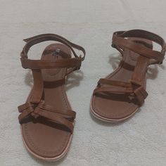 Never Used Without Box Euro Soft Sandals Carena Low Wedge Honey Brown Faux Leather. Size 6 M Cheap Elegant Brown Sandals, Cheap Brown Slingback Sandals With Buckle Closure, Dark Brown Sandals, Soft Sandals, Low Wedges, Soft Shoes, Honey Brown, Brown Sandals, Soft White