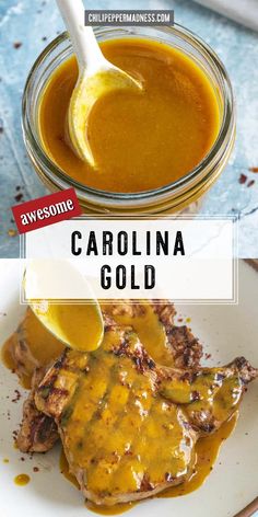 this is an easy recipe for grilled pork chops with caramel sauce