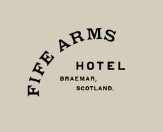 the logo for fires arms hotel, braemar, scotland