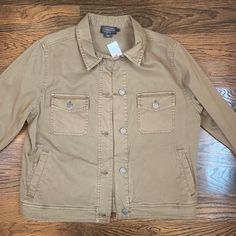 Army Green Lightweight Pockets Button Front Nwt Classic Khaki Outerwear With Snap Buttons, Classic Khaki Button-up Utility Jacket, Light Fall Jacket, Urban Jacket, M65 Field Jacket, Maroon Jacket, Drawstring Jacket, Pendleton Jacket, Fleece Jacket Womens