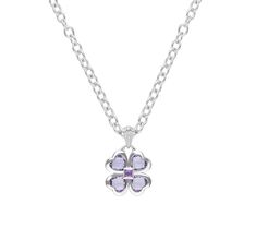 Lend your look a bit of good luck (and luxury) with this four-leaf clover necklace featuring pink and purple amethyst stones. From Margo Manhattan. Chloe Necklace, Four Leaf Clover Necklace, Amethyst Stones, Clover Necklace, Leaf Clover, Amethyst Stone, Four Leaf Clover, Pink And Purple, Purple Amethyst