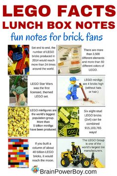 an advertisement for legos lunch box notes