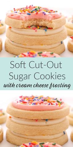 soft cut out sugar cookies with cream cheese frosting