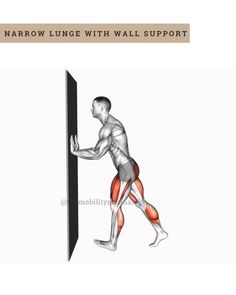 an image of a man running with wall support