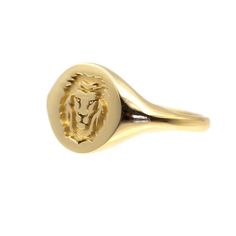 18k Lion Signet Ring - Handmade in USA – VicStone.NYC Lion Signet Ring, Power And Authority, The Importance Of Family, Gold Face, Logo Gifts, Solid Gold Ring, Bring Good Luck, Solid Gold Rings, A Lion