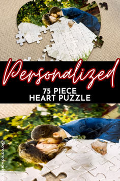 YOUR PHOTO on a Heart shaped puzzle!