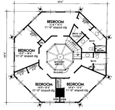 the floor plan for a small cabin home