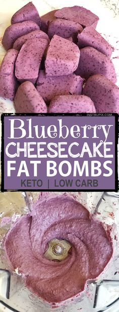 Easy Blueberry Cheesecake Fat Bombs | These keto fat bombs are so quick, easy, and delicious! And, they only require 5 ingredients! The best Keto dessert, ever!! Ketogenic diet, low carb and atkins approved. | instrupix.com Easy Blueberry Cheesecake, Pudding Chia, Banana Split Dessert, Desayuno Keto, Low Carb Easy, Low Carb Cheesecake, Keto Pancakes