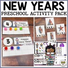 new year's preschool activity pack for kids to practice number recognition and counting skills