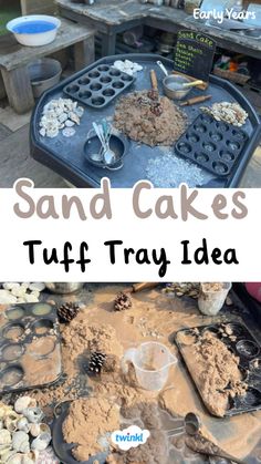 sand cakes are an easy and fun way to play with the kids