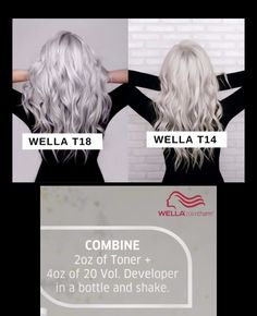 Silver Toner Formula, T35 Wella Toner Before And After, T18 Wella Toner Before And After, Toner For Gray Hair, Wella T14 Before And After, T18 Toner Before And After, Wella T18 Before And After, T14 Toner Before And After, Hair Color Formulas Wella