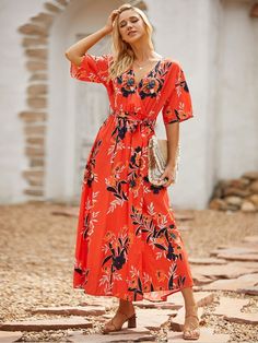 Women's Dresses | Cheap Maxi, Midi & Mini Dresses for Sale - Azzlee Modest Maxi Dress, Kimono Maxi Dress, Satin Kimono, Floral Print Pants, Maxi Dress Sale, Glamorous Dresses, Short Sleeve Maxi Dresses, Midi Dress Casual, Maxi Dresses Casual