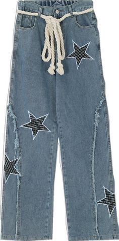 TALISHKO - Star Embroidery Jeans - streetwear fashion