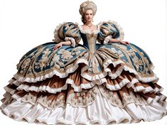 Full length by dodoman - Playground 18th Century Gown, Poofy Dress, Rococo Art, Fairytale Gown, Rococo Fashion, Angel Artwork, Queen Of England, Historical Dresses, Create Art