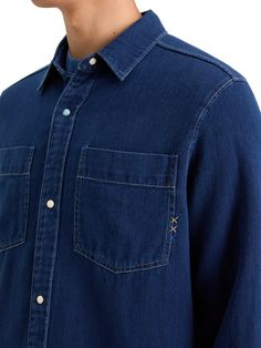 Discover the unmatched versatility of the Regular Fit Premium Indigo Twill Washed Shirt. Its soft, washed fabric gives a lived-in feel from the first wear, making it perfect for any casual setting. Dress it up or down with ease. 100% Cotton Wash - 30 Degrees Normal Regular Fit Imported Casual Relaxed Fit Tencel Shirt, Casual Tencel Button-up Shirt, Everyday Relaxed Fit Tencel Tops, Relaxed Fit Everyday Tops Made Of Tencel, Relaxed Fit Washed Blue Pre-washed Top, Unstructured Medium Wash Cotton Shirt, Classic Relaxed Fit Pre-washed Shirt, Casual Unstructured Medium Wash Top, Relaxed Fit Pre-washed Blue Tops