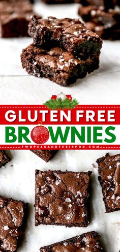 Looking for the best Christmas dessert recipe? These delicious Gluten-Free Brownies are a chocolaty dessert that everyone will love! Add these sweet treats to your easy holiday baking recipes! Easy Holiday Baking Recipes, Holiday Baking Recipes Easy, Holiday Dessert Drinks, Gluten Free Christmas Desserts, Easy Holiday Baking, Gluten Free Christmas Recipes, Delicious Holiday Desserts, Sugar Free Brownies, Delicious Christmas Desserts