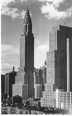 black and white photograph of the empire building in new york city