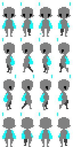 an image of pixel art with different shapes and sizes