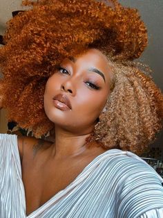 Red And Blonde Natural Hair Black Women, Ginger And Blonde Hair Color, 4c Blonde Hair, Red And Blonde Hair Color Black Women, Haircolor Idea 2024, 4c Hair Dye Ideas, Ginger Hair Dye Black Women, 4c Hair Color Ideas, Ginger And Blonde Hair Black Women