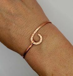 Hammered raw copper bracelet. Comes in a gift box~ Bronze Hand Wrapped Cuff Bracelet Gift, Bronze Hand Wrapped Cuff Bracelet For Gift, Hand Forged Minimalist Bracelet As A Gift, Unique Hammered Bracelets As Gift, Unique Hammered Bracelets For Gifts, Unique Hammered Bracelets For Gift, Hand Wrapped Copper Cuff Bracelet Gift, Unique Bronze Bangle As Gift, Unique Bronze Bangle For Gift