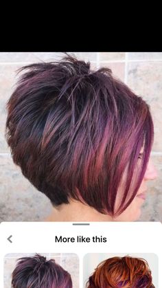 Short Stacked Wedge Haircut With Bangs, Edgy Hair Styles Short, Pixie Bob Haircut Layered, Textured Bob Haircut Mid Length, Short Stacked Bob Haircut Over 50, Angled Bob Haircuts, Winter Hair Color Ideas, Stacked Bob Haircut, Bob Hairstyles For Thick