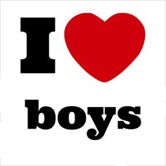 i love boys sticker on a white background