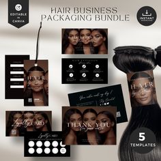 the package is designed to look like an elegant hair salon