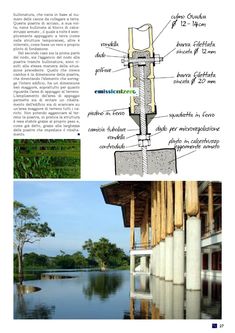 an article in spanish describing the different parts of a house and its surrounding area, including water