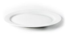 an empty white plate on a white background