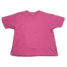 Very good used condition. Shows only light wear. No stains or marks. Single stitched. Tagged as a women’s large. Relaxed fit. Pit to pit measures 22.5 inches and back collar to bottom measures 27 inches. USA made. Cotton material. 90s Style Relaxed Fit Crew Neck T-shirt, 90s Inspired Pink Relaxed Fit Tops, Oversized Crew Neck T-shirt Inspired By 90s, Oversized 90s T-shirt With Crew Neck, 90s Style Oversized Short Sleeve T-shirt, Pink Short Sleeve 90s Style Tops, Cotton Y2k Style T-shirt, Oversized 90s Inspired Crew Neck T-shirt, 90s Inspired Oversized Crew Neck T-shirt