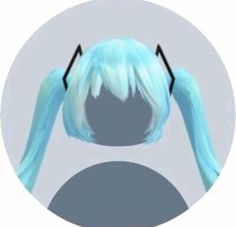 an image of a blue wig with long hair