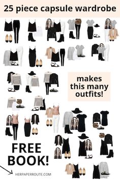 How To Build A Capsule Wardrobe Free Book! 15 Build Capsule Wardrobe, Capsule Wardrobe Planner, Wardrobe Planner, Capsule Wardrobe Basics, Many Outfits