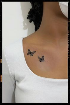 Small butterfly tattoos inspiration Butterfly Tattoo On Shoulder, Sak Yant, Shoulder Tattoos For Women, Stylist Tattoos