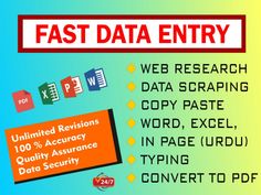 fast data entry for web research and copy paste